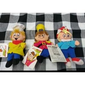 VTG Rice Krispies Kelloggs Bean Bag Breakfast Bunch Snap Crackle Pop Plush 1997